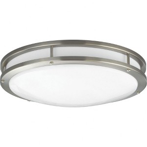 Progress Lighting Circline 1-Light Brushed Nickel LED Flush Mount with White Acrylic Diffuser - 1 of 2