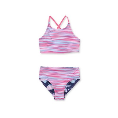Lands' End Kids Wrap Front Bikini Swimsuit Set
