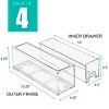 Sorbus 4 Pack Small Clear Plastic Stackable Drawers with Handles - for Playroom, Toys, Games, and Craft Supplies - 3 of 4