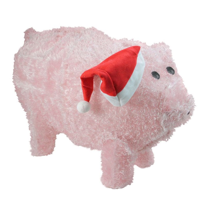 Northlight 28" Pink and Red LED Lighted Pig Christmas Outdoor Decoration, 2 of 6