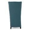 Modern Tufted Wooden Upholstered Dining Chair with wings for Bedroom and living room,blue-Christopher Knight Home - 4 of 4
