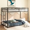 NicBex Square Twin Over Full Bunk Bed with Safety Vent Board Guardrail,Twin Loft Bed with Built-In Ladder,Low Profile Bunk Beds for Bedroom,Black - 2 of 4