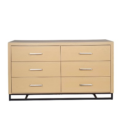 Christopher Knight Home Beeson 6 Drawer Double Dresser Natural/Black