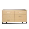 Christopher Knight Home Beeson 6 Drawer Double Dresser Natural/Black - 2 of 4