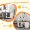 Gulches Dog Crate Furniture Side End Table with Storage, Dog Kennel Furniture Indoor with Double Doors for Medium and Large Dogs, Walnut - 4 of 4