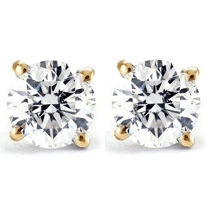 Pompeii3 1/4ct Diamond Studs 14K Yellow Gold - 1 of 4