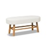 GDFStudio Kendall Modern Rubberwood Boucle Upholstered Bench - 4 of 4
