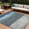 HomeRoots 9' X 12' Blue And Gray Abstract Washable Indoor Outdoor Area Rug - 2 of 3