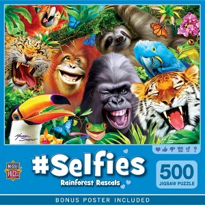 MasterPieces Selfies - Rainforest Rascals 500 Piece Jigsaw Puzzle - 1 of 4
