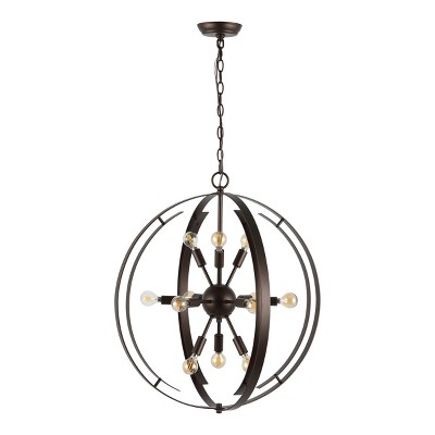 Syosset 12 Light Pendant - PND4165 - Oil Rub Bronze - Safavieh