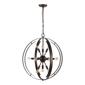Syosset 12 Light Pendant - PND4165 - Oil Rub Bronze - Safavieh - 1 of 4