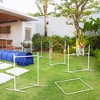 PawHut Dog Agility Training Equipment 9.8' Dog Agility Tunnel & Canine Whistle, Dog Obstacle Course for Backyard, Agility Jumps, Weave Poles, 8-Piece - 3 of 4