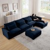 Christopher Knight Home Cleveland Luxurious U-Shaped Corduroy 157.5" Sectional Sofa with Storage Ottomans and 4 Waist Pillows - 2 of 4