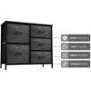 Sorbus  Dresser with 5 Drawers - Storage Chest Organizer with Steel Frame, Wood Top, Handles, Fabric Bins - 4 of 4