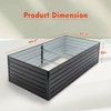 VisioGear Raised Garden Bed Kit, Rectangular Deep Root Planters for Outdoor Plants Vegetables Flowers Herb, 481Gal Capacity, Black, 94.3"*47.2"*25" - 3 of 4