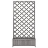 vidaXL Trellis Planter Gray Solid Firwood - 35.4" x 13.8" x 70.9" - 4 of 4