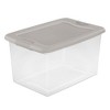 Sterilite Latching Hinged See-Through Plastic Stacking Storage Container Tote - 2 of 4