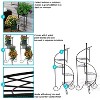 Sunnydaze Indoor/Outdoor Iron Metal 4-Tiered Potted Flower Plant Stand with Spiral Staircase Design - 56" - Black - 2pk - 2 of 4