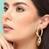 SOHI Women's White Link Drop Earrings - 3 of 3