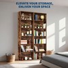 6-Shelf Tall Bookcase, Bookshelf with Industrial Rustic Style for Home Office, Sturdy 6-Tier Storage Organizer for Living Room, Bedroom - 3 of 4