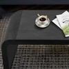 Sapphtopaz Farmhouse Coffee Table for Living Room, Vintage Center Table, Modern Living Room Table with Art Deco Curved Design - 3 of 4