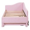 KIGFTSOD Twin Size Upholstered L-Shaped Upholstered Daybed with Pop Up Trundle - 3 of 4