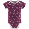 The Peanutshell Baby Girl Short Sleeve Bodysuits, 5-Pack, Pink, Cheetah/Pink Floral, Newborn to 24 Months - image 2 of 4