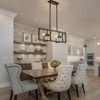LLHZSY 4-Light 35 2/5" Modern Rectangle Pendant Chandelier with Fish Scale Glass Shades - 3 of 4