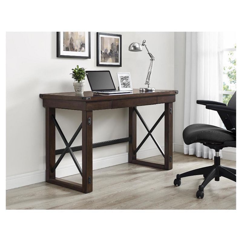 Hathaway Wood Writing Desk with Drawers Espresso - Room &#38; Joy, 4 of 6