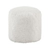 Vynxaria Cylindrical Chenille Pouf ¨C Modern Ottoman & Versatile Footstool - 2 of 3