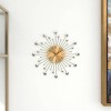15"x15" Metal Starburst Wall Clock with Crystal Accents - Olivia & May - 4 of 4