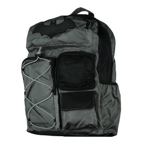 DC Comics Batman Backpack Bat Symbol Utility Tech Laptop School Bag Multicolored - 1 of 4