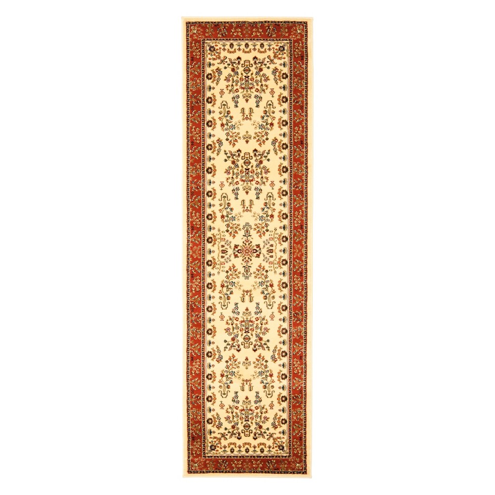  Runner Floral Loomed Ivory/Rust