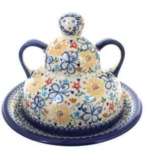 Blue Rose Polish Pottery 91 Vena Cheese Lady - 1 of 1