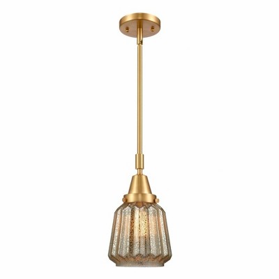 Chatham - 1 Light Stem Hung Mini Pendant In Art Deco Style-9.13 Inches Tall and 7 Inches Wide