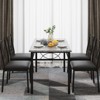 5 Piece Dining Table Set for 4, Table and Chairs Set for 4,  Metal Frame Rectangular Dining Room Table Set for Kitchen, Dining Room, Small Space - 3 of 4