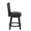 Boraam Broadmoor Counter Height Barstool Swivel Stool Black Finish - 4 of 4
