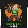 Minecraft Alex Survival Mode Crew Neck Short Sleeve Boys' Black T-shirt - 2 of 3
