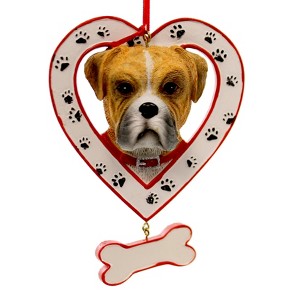 Kurt S. Adler 4.5 Inch Dog In Heart W/ Bone Canine Best Friend Tree Ornaments - 1 of 2