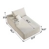 MAYEERTY Sofa White - Corduroy, Compact Seat, No Assembly, for Living Room/Bedroom - 4 of 4