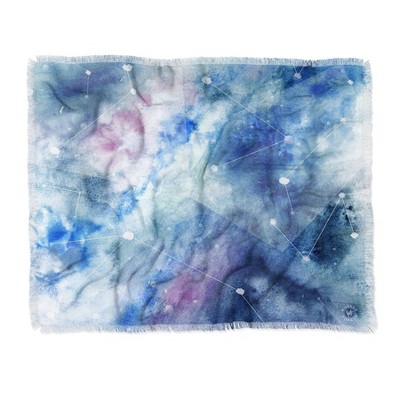 50"x60" Wonder Forest Connecting Stars Woven Throw Blanket Blue - Deny Designs