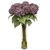Nearly Natural Hydrangea Artificial Flower Arrangement, White - 3 of 4