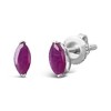 Haus of Brilliance Silver 1/2 Cttw Created Pink Ruby Gemstone Solitaire Stud Earrings - 2 of 4