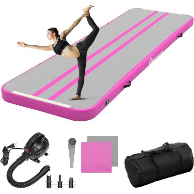 WARMOUNTS 16FT Inflatable Gymnastics Mat Air Track Tumbling Mat with Electric Pump