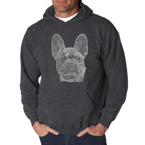 LA Pop Art Men's Word Art Hooded Sweatshirt - French Bulldog - 1 of 4