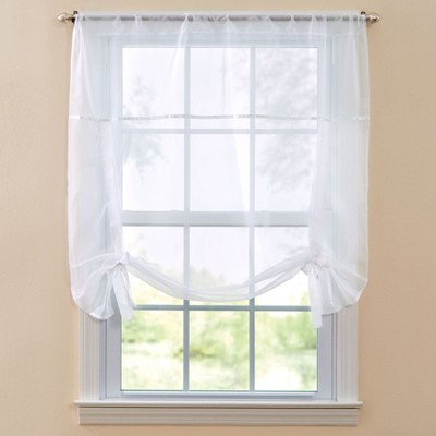 BrylaneHome BH Studio Sheer Voile Tie-Up Shade