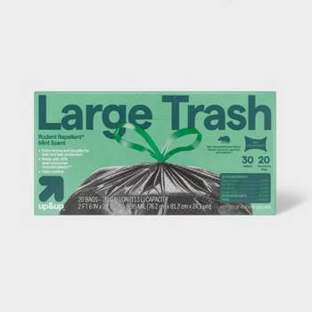 Extra-Strong Large Drawstring Trash Bags - Mint Scent - 30 Gallon/20ct - up & up™