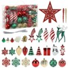 106pcs Christmas Shatterproof Tree Ball Ornaments Set, Delicate Decoration Baubles Craft Set for New Year Holiday Wedding Party Xmas Office Shop - 3 of 4