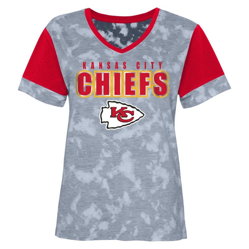 NFL Kansas City Chiefs Girls&#39; Short Sleeve Fashion T-Shirt, 2 of 4