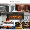 NAYSAYE Indoor Fireplace Wall Recessed Modern Fireplace Design for Living Room , Black, 44"*5"*18.8" - 3 of 4